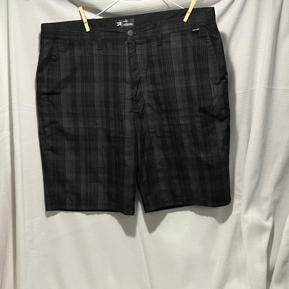 Hurley Men's Dark Plaid Shorts